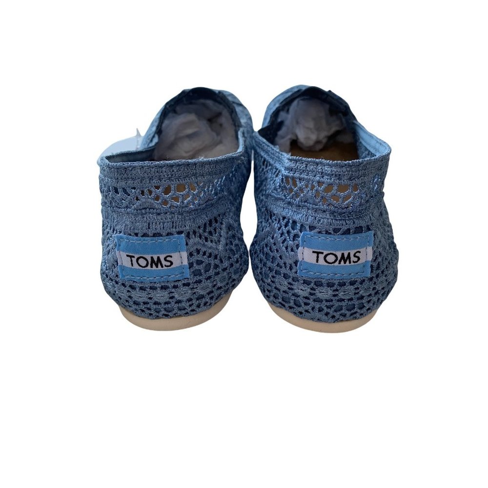 Toms Slip On Alpargata Size 8 Classics Denim Crochet NWT - Picture 8 of 10